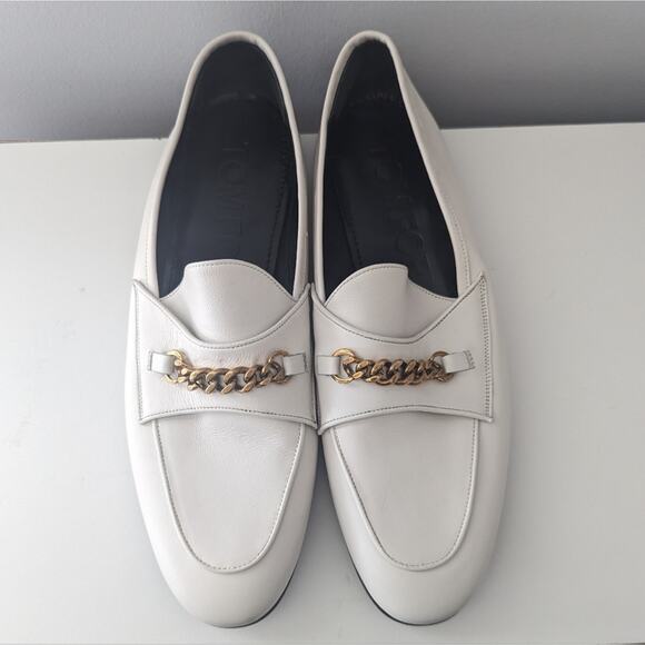 NEW Men\'s Tom Ford Crackled Leather Bailey Chain Loafer Size 42 US 8.5 $1,900 main image 12